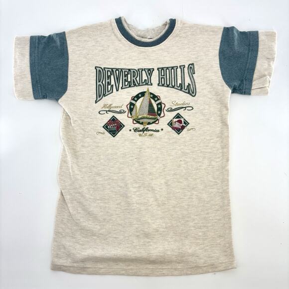 Vintage Beverly Hills T Shirt Size XL 90’s Layered Neon Graphic Layered USA - Picture 1 of 7